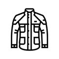 rainwear motorcycle line icon vector illustration