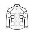 rainwear motorcycle line icon vector illustration