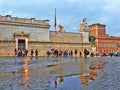 Rainy autumn evening in Rome