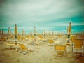 Rainy beach season Royalty Free Stock Photo