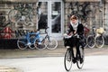 Rainy Bike ride Royalty Free Stock Photo