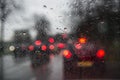 Rainy car windscreen