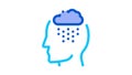 Rainy Cloud Cloudburst Silhouette Headache Icon Animation