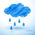 Rainy cloud Royalty Free Stock Photo