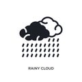 rainy cloud isolated icon. simple element illustration from nautical concept icons. rainy cloud editable logo sign symbol design Royalty Free Stock Photo