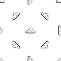 Rainy cloud pattern seamless black Royalty Free Stock Photo