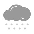 Rainy cloud, weather color icon.