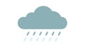 Rainy Cloud Weather Icon Vector Design, vector design Generative AI Royalty Free Stock Photo