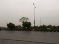 Rainy clouday weather islambad roads Royalty Free Stock Photo