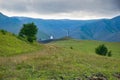 Rainy clouds over mountains Royalty Free Stock Photo