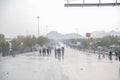 Rainy day in Arafat,Hajj, Pilgrims performing Hajj, Islam, Makkah, Saudi Arabia, August 2019