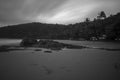 a rainy day at the beach of Etty Bay near Innisfail in North Queensland, Australia