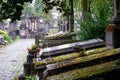 A rainy day on Campo Santo, Sint-Amandsberg, Belgium: historic cemetery