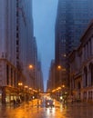 A rainy day in Chicago, illinois, USA Royalty Free Stock Photo