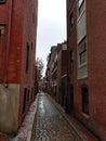 Rainy day in city of boston massachusetts Royalty Free Stock Photo
