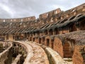 Rainy day in Colosseum Rome