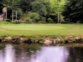 Rainy day at golf course