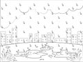 Rainy Day Coloring Page for kids