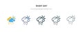 Rainy day icon in different style vector illustration. two colored and black rainy day vector icons designed in filled, outline, Royalty Free Stock Photo