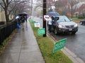 Rainy Day at the Midterm Election Royalty Free Stock Photo