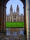 Rainy day-One of the university  in United Kingdom. Royalty Free Stock Photo