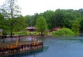 Rainy day on Plitvice lake