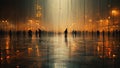 Rainy Day Rhapsody - ICM Style Abstract Photography Royalty Free Stock Photo