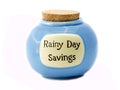 Rainy Day Savings Jar Royalty Free Stock Photo