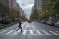 Rainy day street scene at Park Avenue New York City Royalty Free Stock Photo
