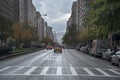 Rainy day street scene at Park Avenue New York City Royalty Free Stock Photo