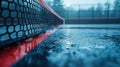 Rainy Day on the Table Tennis Court Royalty Free Stock Photo