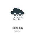Rainy day vector icon on white background. Flat vector rainy day icon symbol sign from modern weather collection for mobile Royalty Free Stock Photo
