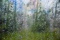 Rainy days, Rain drops on a car window Royalty Free Stock Photo