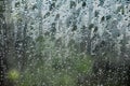 Rainy days, Rain drops on a car window Royalty Free Stock Photo