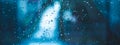 Rainy days ,rain drops on the window surface. Royalty Free Stock Photo