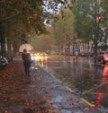 Rainy days in the streets of turin