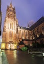Rainy evening by Frankfurt Cathedral