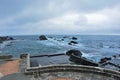 Rainy fishing harbor style. Royalty Free Stock Photo