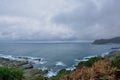 Rainy fishing harbor style. Royalty Free Stock Photo