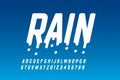 Rainy font design