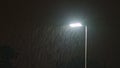 Rainy Night. Solitary Lamppost Royalty Free Stock Photo