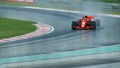 Rainy qualifications on the track of Formula 1