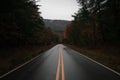 Rainy Road in the Fall Royalty Free Stock Photo