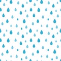 rainy seamless pattern isolated on white background