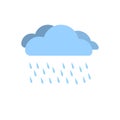 Rainy season cloud rain symbol vector