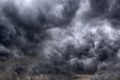 Rainy sky with dark clouds Royalty Free Stock Photo