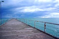 Rainy Sky & Long Jetty Royalty Free Stock Photo