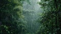 Rainy summer forest Royalty Free Stock Photo