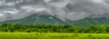 Rainy Summer Morning In The Great Smoky Mountains Panorama Royalty Free Stock Photo