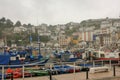 rainy sunday in the port of Luarca, Asturias, Spain